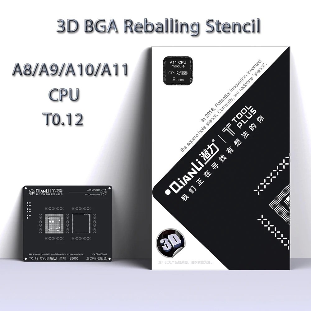 Qianli Cpu A8 /a9/10a/a11/a7 3D Ram Reballing Black Stencil Plant Tin Steel Net For Iphone /8P/ 8 / 7 / 6s / 6s Plus 6 /5s
Qianli Cpu A8 /a9/10a/a11/a7 3D Ram Reballing Black Stencil Plant Tin Steel Net For Iphone /8P/ 8 / 7 / 6s / 6s Plus 6 /5s