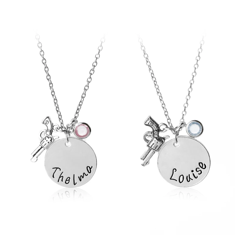 2 Pcs Couple Set Pendant Relationship Necklace For Couples Thelma Louise Crystal Gun Charms Necklaces Best Friends Jewelry
2 Pcs Couple Set Pendant Relationship Necklace For Couples Thelma Louise Crystal Gun Charms Necklaces Best Friends Jewelry