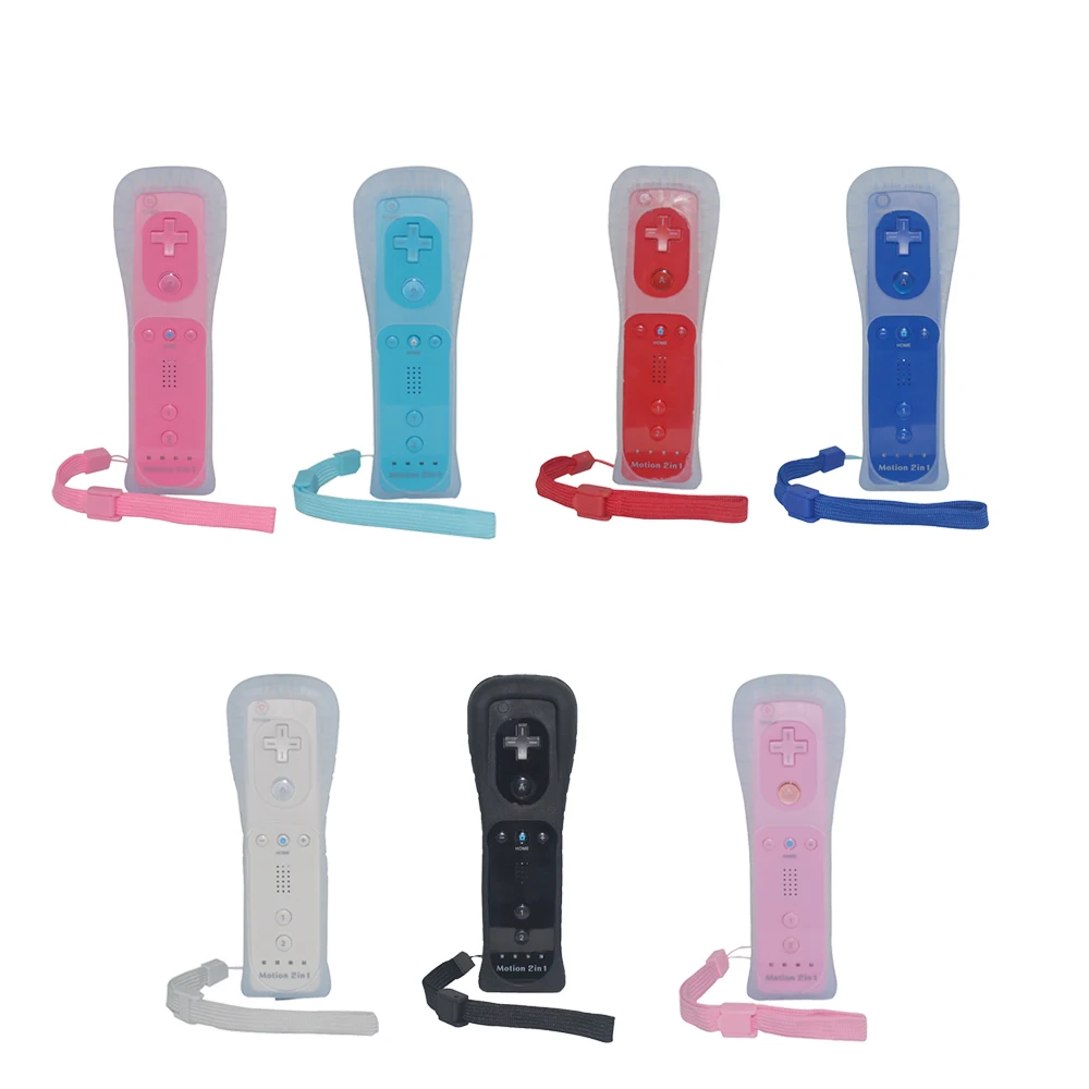 10PCS 7 colors 2 in 1 Built-in Motion Plus wireless Remote Controller control Gamepad+Silicone Case+Hand Strap for Wii
10PCS 7 colors 2 in 1 Built-in Motion Plus wireless Remote Controller control Gamepad+Silicone Case+Hand Strap for Wii