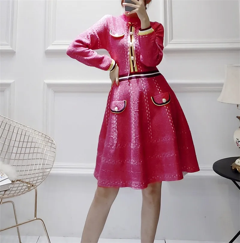 Women girls cute pears button bow preppy style pink knit sweater dress long sleeve fit and flare dresses new 2018 winter female
Women girls cute pears button bow preppy style pink knit sweater dress long sleeve fit and flare dresses new 2018 winter female