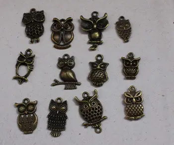 Mix 48PCS (18*10-22*18mm ) Antique Bronze Owl charm pendants fit European bracelet made Pendants for jewelry making
Mix 48PCS (18*10-22*18mm ) Antique Bronze Owl charm pendants fit European bracelet made Pendants for jewelry making