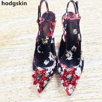2019 Red Flowers Print Leather Diamond Crystal Pointed Toe Women Pumps Slingbacks 9cm 6cm Thin High Heels Wedding Shoes Woman
2019 Red Flowers Print Leather Diamond Crystal Pointed Toe Women Pumps Slingbacks 9cm 6cm Thin High Heels Wedding Shoes Woman