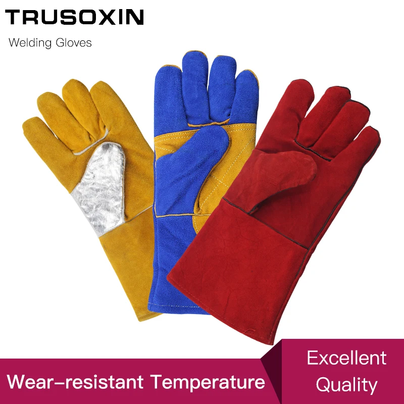 Leather Welding Gloves Anti-Cut Temperature Resistant Fire-Proof Cowhide Work Safety Gloves Hands Protection
Leather Welding Gloves Anti-Cut Temperature Resistant Fire-Proof Cowhide Work Safety Gloves Hands Protection
