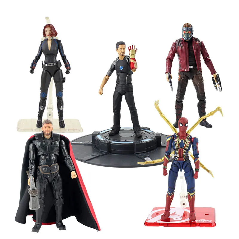 5 Style The Avengers Iron SpiderMan Iron Man Thor Star-Lord Black Widow Toy Action Figure Model With Box
5 Style The Avengers Iron SpiderMan Iron Man Thor Star-Lord Black Widow Toy Action Figure Model With Box