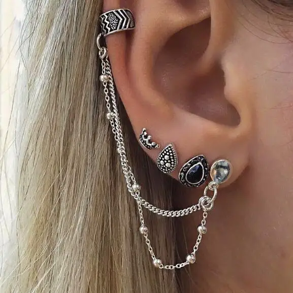 5 Pair/set Vintage Crystal Rhinestone Ancient Silver Round Water Stud Earrings Sets for Women Alloy Earring Brincos Jewelry
5 Pair/set Vintage Crystal Rhinestone Ancient Silver Round Water Stud Earrings Sets for Women Alloy Earring Brincos Jewelry