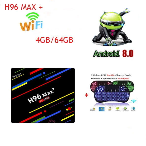 Android 9.0 TV BOX H96 MAX PLUS optional air mouse RK3328 Quad Core 4GB DDR3 64GB EMMC WiFi 2.4G/5G KDMC18.0 H96MAX
Android 9.0 TV BOX H96 MAX PLUS optional air mouse RK3328 Quad Core 4GB DDR3 64GB EMMC WiFi 2.4G/5G KDMC18.0 H96MAX