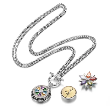 DIY interchangeable Ginger Snaps Buttons Charms Pendant with 55cm Stainless Steel Necklace Fit 18mm Snap Buttons NN-721
DIY interchangeable Ginger Snaps Buttons Charms Pendant with 55cm Stainless Steel Necklace Fit 18mm Snap Buttons NN-721