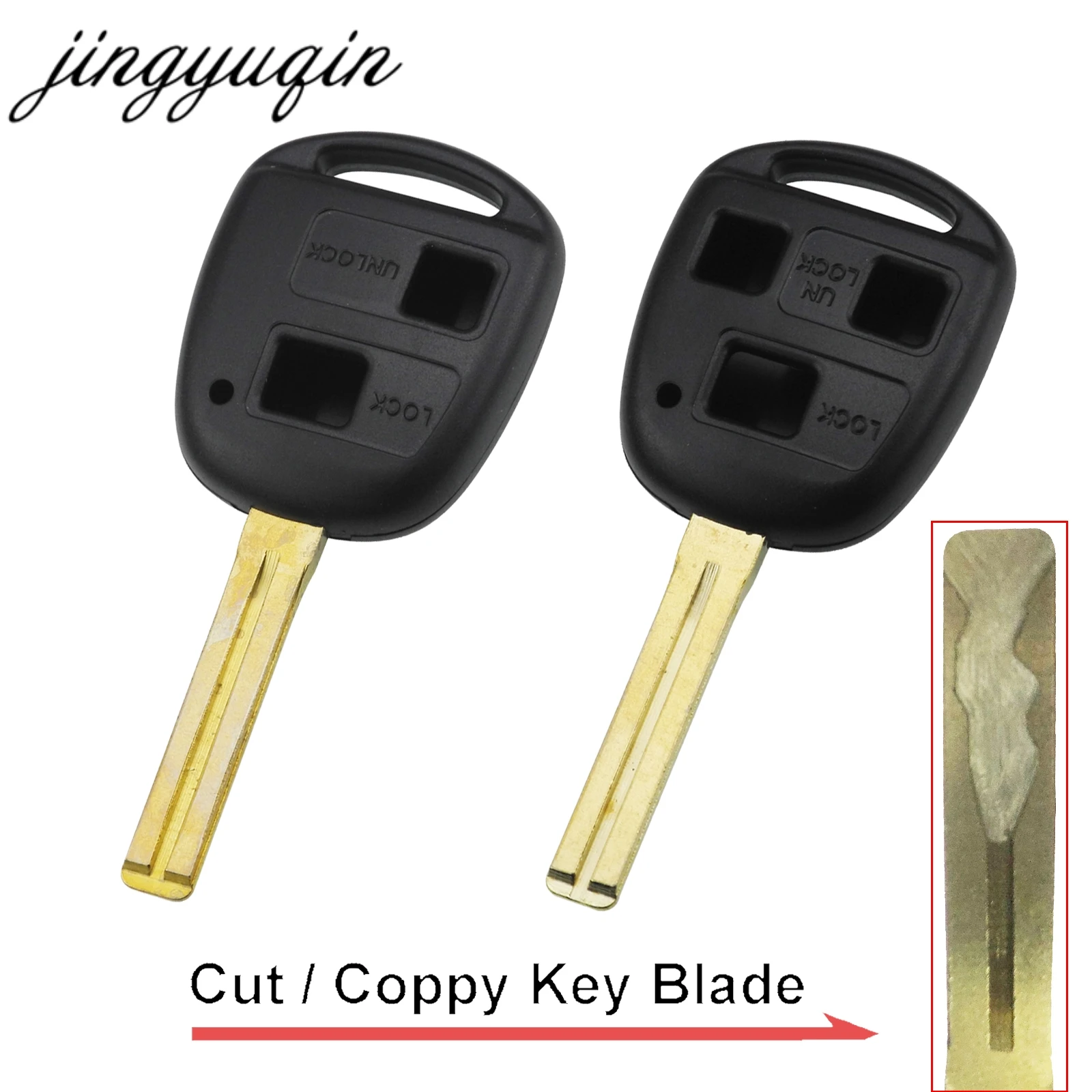 jingyuqin Cut Blank 3 Buttons Replacement Car Key Shell Fob For Lexus RX300 ES300 Cutting Blade Remote Fob Case
jingyuqin Cut Blank 3 Buttons Replacement Car Key Shell Fob For Lexus RX300 ES300 Cutting Blade Remote Fob Case