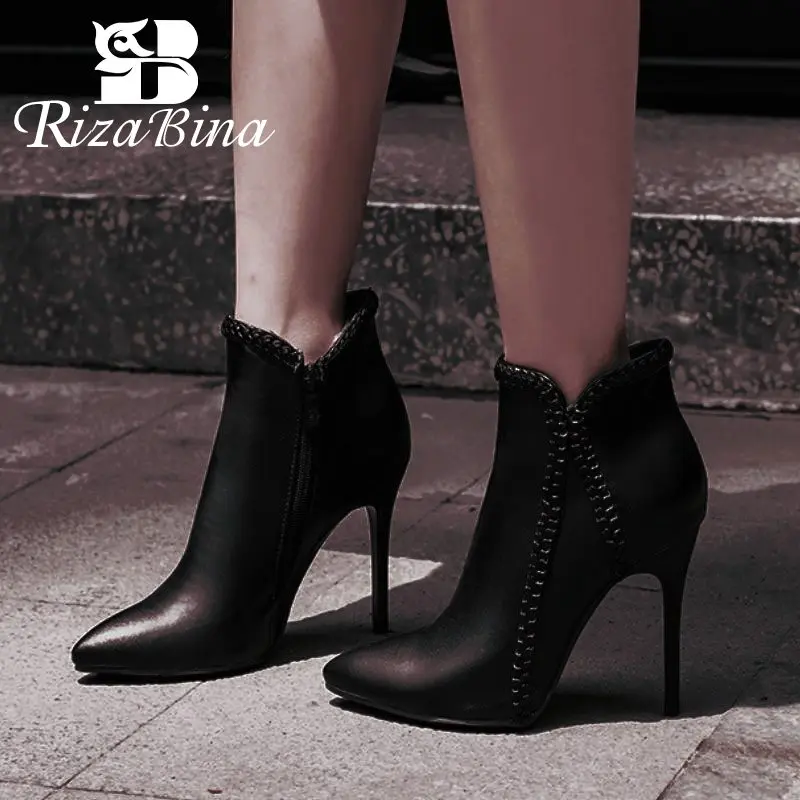 RIZABINA Plus Size 34-48 New Women Ankle Boots Autumn Winter Warm Thin High Heels Shoes Zipper Pointed Toe Women Footwear
RIZABINA Plus Size 34-48 New Women Ankle Boots Autumn Winter Warm Thin High Heels Shoes Zipper Pointed Toe Women Footwear