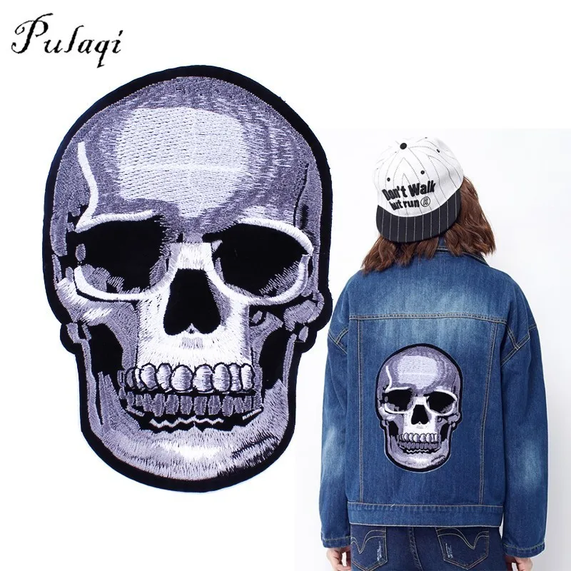 Pulaqi Punk Skull Patches For Clothing Embroidery Skull Patches Iron On Garment Accessories Bag Hat DIY Motif Applique Badges H
Pulaqi Punk Skull Patches For Clothing Embroidery Skull Patches Iron On Garment Accessories Bag Hat DIY Motif Applique Badges H
