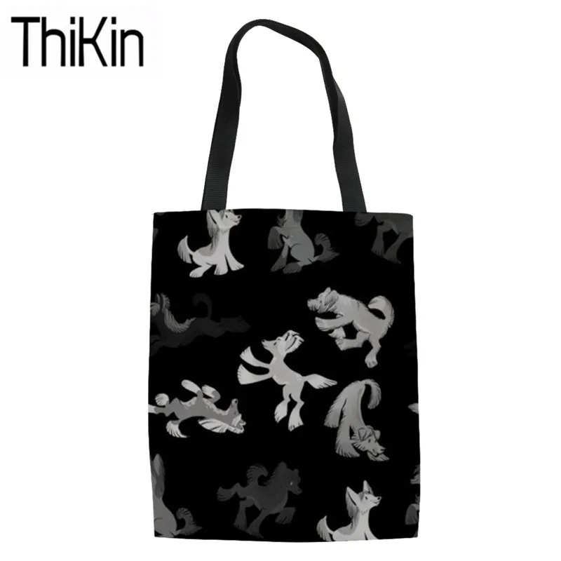 THIKIN Canvas Tote Bag Women Chinese Crested Printing Shopping Bags Ladies Reusable Eco Bag for Females Shoulder Shopper Bags
THIKIN Canvas Tote Bag Women Chinese Crested Printing Shopping Bags Ladies Reusable Eco Bag for Females Shoulder Shopper Bags