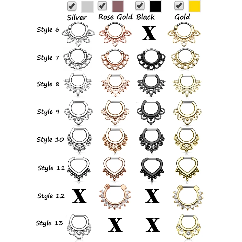 Tribal Fan G23 Titanium Bar Real Piercing Septo Septum Clicker Nose Ring Jewerly 16g Silver Black Rose Gold Body Jewelry
Tribal Fan G23 Titanium Bar Real Piercing Septo Septum Clicker Nose Ring Jewerly 16g Silver Black Rose Gold Body Jewelry