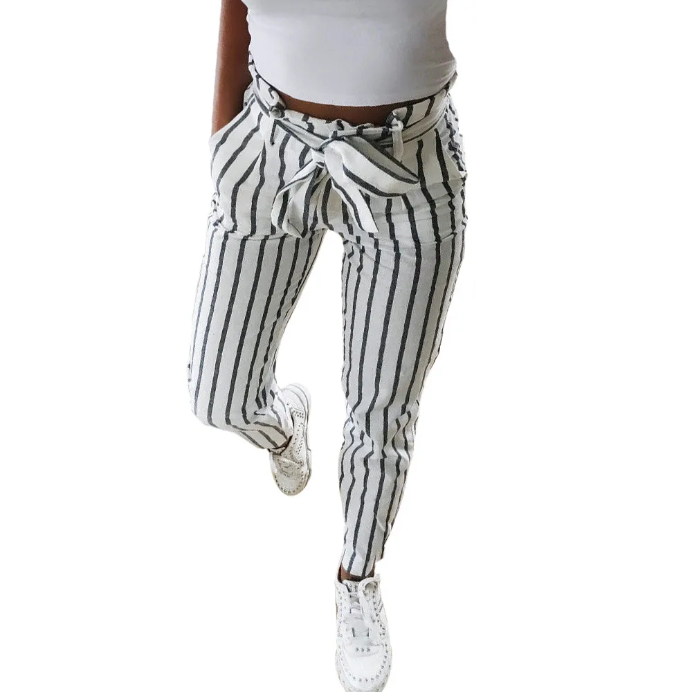 Women Casual Harajuku Spring Autumn Skinny Striped LongPants Drawstring Pants Ankle Length Haren Pants Eleagnt Streetwear z0722
Women Casual Harajuku Spring Autumn Skinny Striped LongPants Drawstring Pants Ankle Length Haren Pants Eleagnt Streetwear z0722