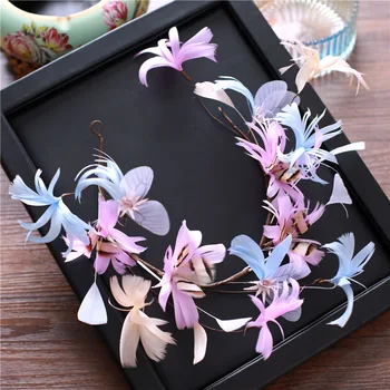 Super fairy blue purple pink feather flower handmade feather headbands girls bridesmaids bridal headdress headdress
Super fairy blue purple pink feather flower handmade feather headbands girls bridesmaids bridal headdress headdress