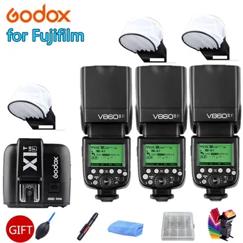 3x Godox Flash V860IIF V860II-F HSS TTL 2.4G Camera Flash Speedlite Li-on Battery +X1T F Trigger for Fujifilm fuji Cameras 
3x Godox Flash V860IIF V860II-F HSS TTL 2.4G Camera Flash Speedlite Li-on Battery +X1T F Trigger for Fujifilm fuji Cameras