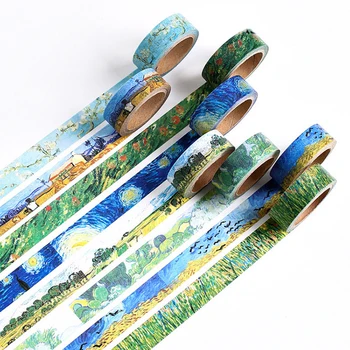 Creative Van Goah Nature Washi Tape Starry Star Impressionis Painting 15mm*7m Paper Masking Tapes Stationery School Supplies
Creative Van Goah Nature Washi Tape Starry Star Impressionis Painting 15mm*7m Paper Masking Tapes Stationery School Supplies