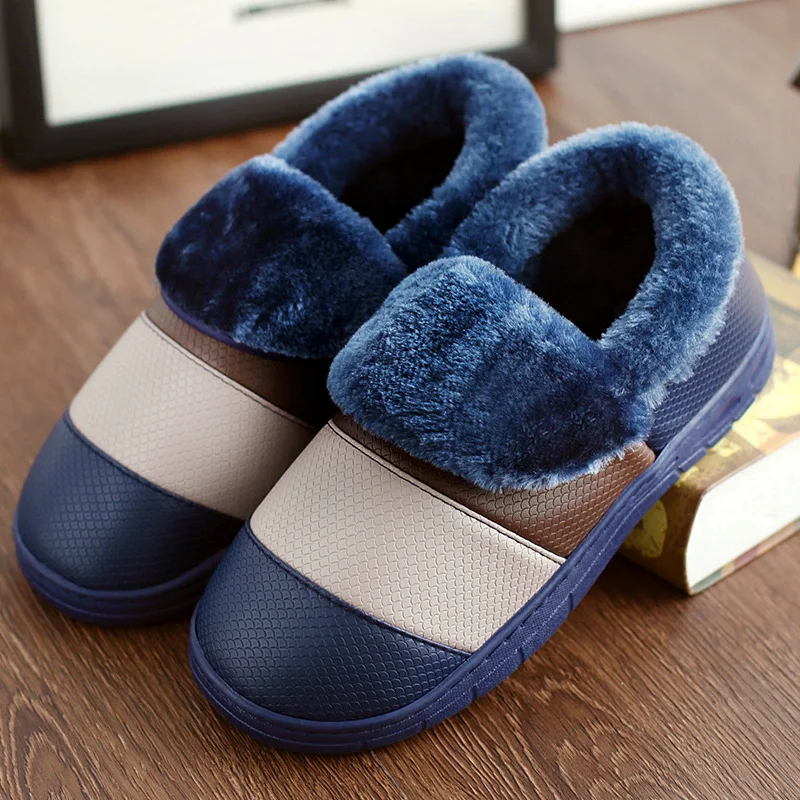 2019 Winter House Slippers Men Leather Plush Male Shoes Waterproof Anti Dirty Warm Fur Slippers Non-slip Cotton Man Indoor Shoes
2019 Winter House Slippers Men Leather Plush Male Shoes Waterproof Anti Dirty Warm Fur Slippers Non-slip Cotton Man Indoor Shoes