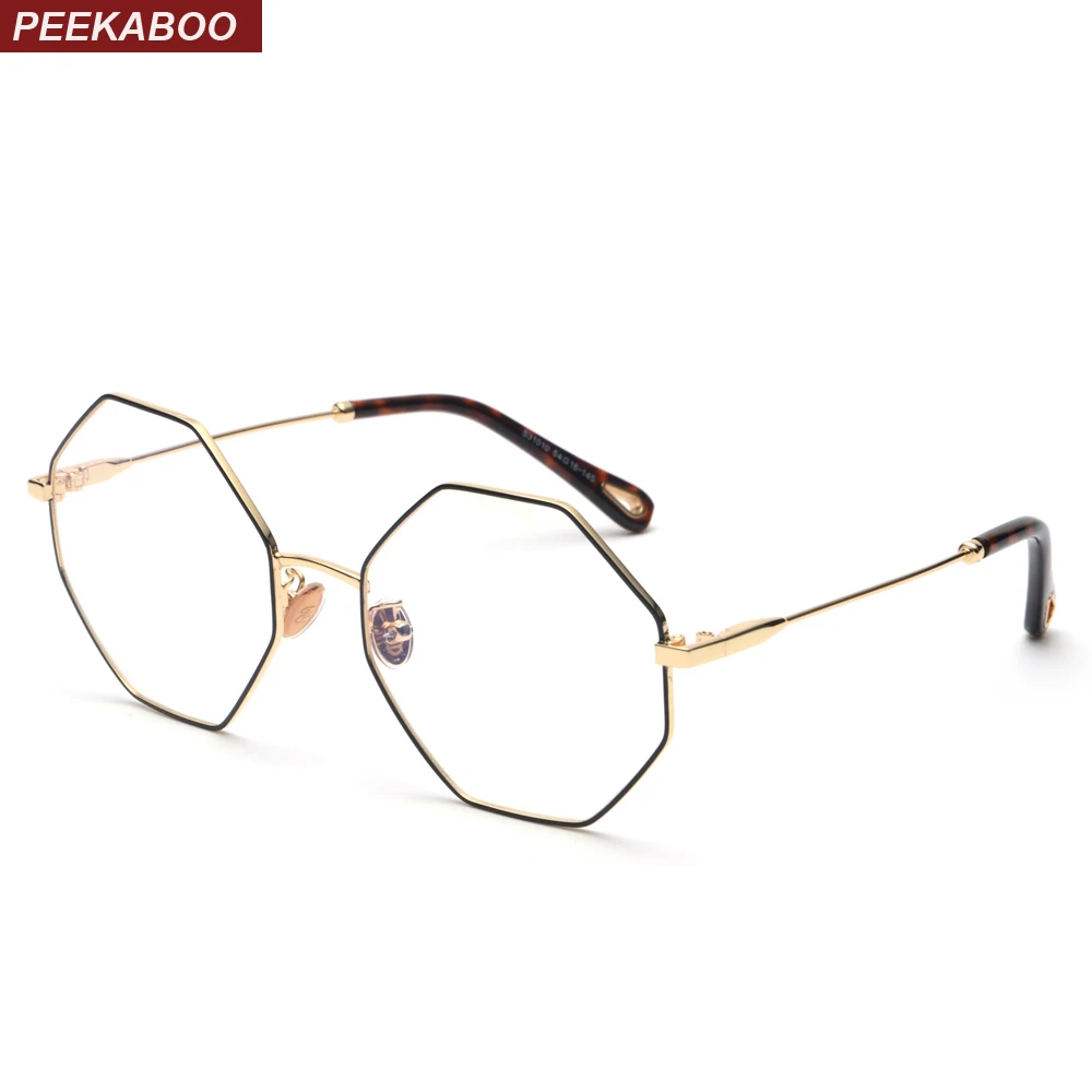 Peekaboo optical eyeglasses frame women vintage 2018 gold metal oversized octagon polygon glasses for computer protection men
Peekaboo optical eyeglasses frame women vintage 2018 gold metal oversized octagon polygon glasses for computer protection men