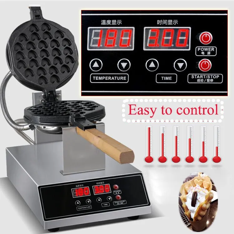 Non-stick Rotating Electric digital heart shape egg Bubble Waffle Maker Baker Iron Flip ice cream Eggettes Egg Puff Machine
Non-stick Rotating Electric digital heart shape egg Bubble Waffle Maker Baker Iron Flip ice cream Eggettes Egg Puff Machine