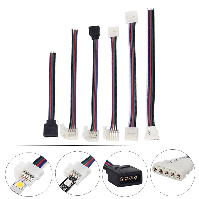 4Pin 5Pin LED Strip Connector for RGB RGBW RGBWW Color 5050 LED Strip Wire Connection Extension Connector Cable
4Pin 5Pin LED Strip Connector for RGB RGBW RGBWW Color 5050 LED Strip Wire Connection Extension Connector Cable
