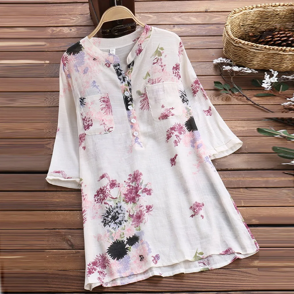 Plus Size Womens Tops And Blouses Summer Vintage Floral Print Shirts Woman Blouse Ladies Tops Women Clothes 2019 Clothing
Plus Size Womens Tops And Blouses Summer Vintage Floral Print Shirts Woman Blouse Ladies Tops Women Clothes 2019 Clothing