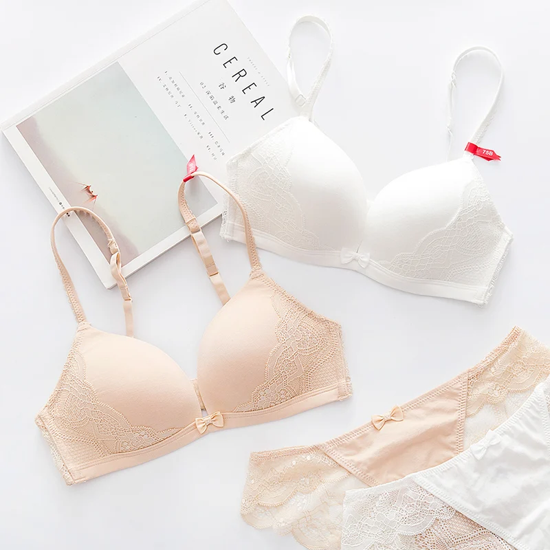 Femal Intimates Full Cotton Sexy Lingerie Set Wire Free Underwear Women Lace Bra Set Thin Cup Bra Panty Seamless Girl Bra Briefs
Femal Intimates Full Cotton Sexy Lingerie Set Wire Free Underwear Women Lace Bra Set Thin Cup Bra Panty Seamless Girl Bra Briefs