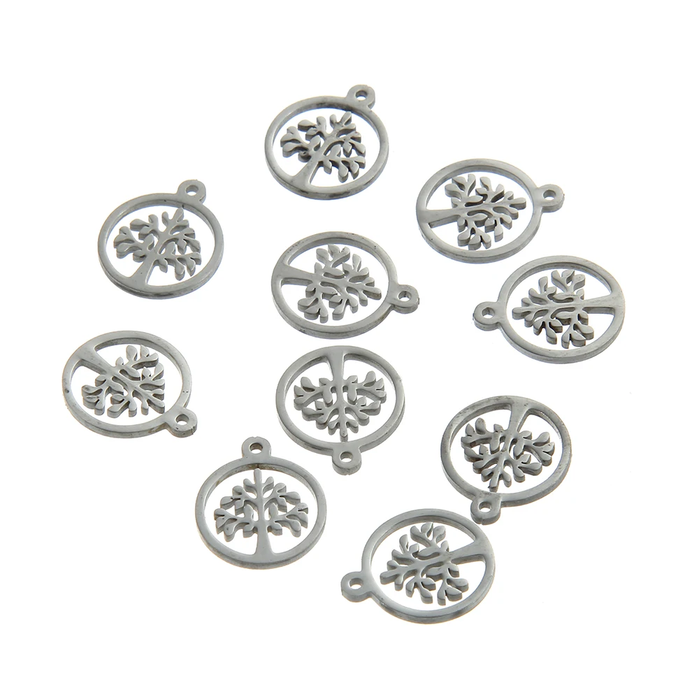 10pcs Hot lovely Filigree Stainless Steel Charm Tree of Life Pendants Hollow Carved DIY bracelet necklace accessories 14*12mm
10pcs Hot lovely Filigree Stainless Steel Charm Tree of Life Pendants Hollow Carved DIY bracelet necklace accessories 14*12mm