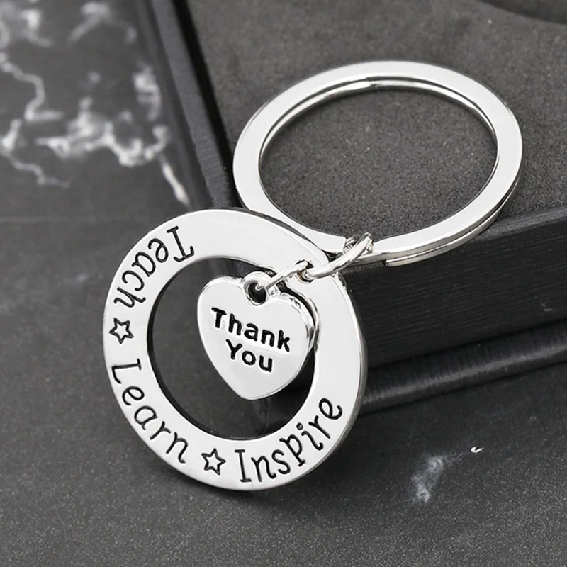 1pc Teacher Keychain Thank You Teach Learn Inspire Keyring Key Ring Jewelry For Teachers Day Gift
1pc Teacher Keychain Thank You Teach Learn Inspire Keyring Key Ring Jewelry For Teachers Day Gift