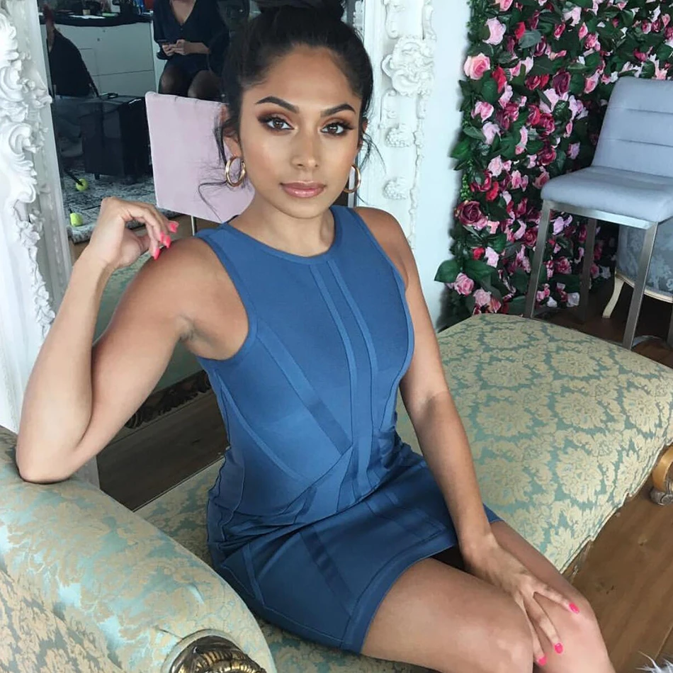 ADYCE 2019 New Summer Women Bandage Dress Vestido Blue Tank Sexy Sleeveless Mini Bodycon Club Dres Celebrity Evening Party Dress
ADYCE 2019 New Summer Women Bandage Dress Vestido Blue Tank Sexy Sleeveless Mini Bodycon Club Dres Celebrity Evening Party Dress