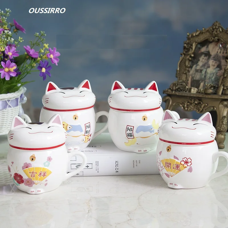 OUSSIRRO Creative Style Hello Lucky Kitty Cat milk coffee tea mugs with cover suit children cute and room decoration water cups
OUSSIRRO Creative Style Hello Lucky Kitty Cat milk coffee tea mugs with cover suit children cute and room decoration water cups