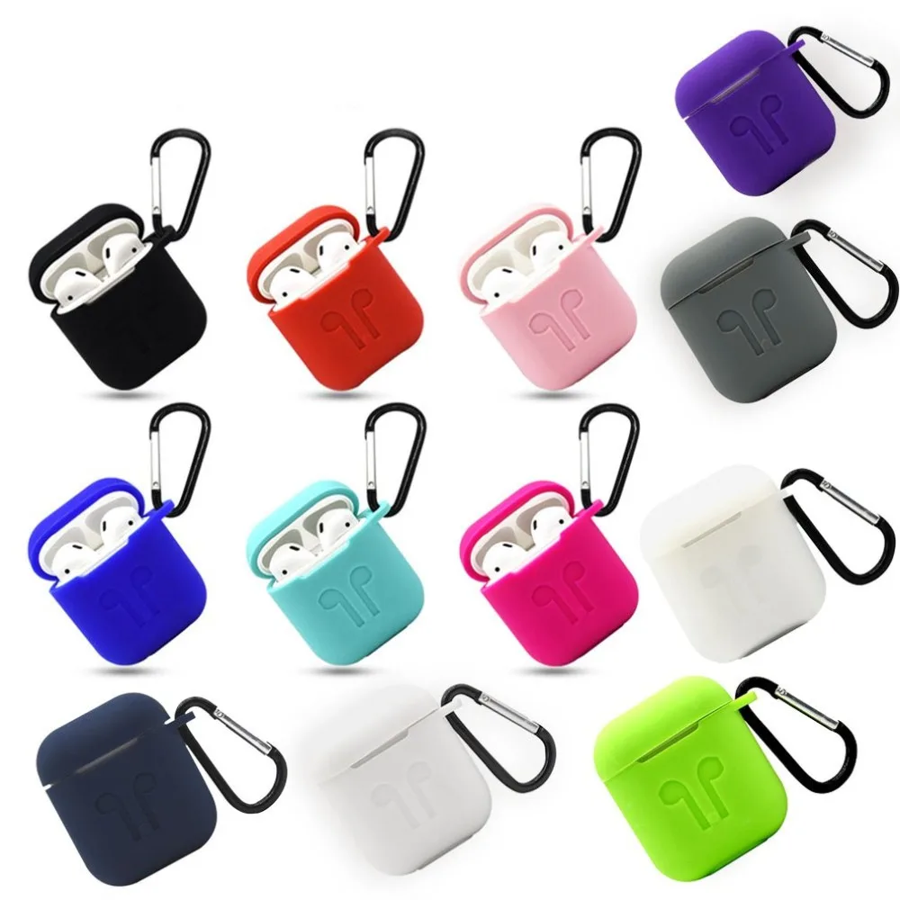 Thicken Silicone Case with Carabiner Shockproof Protective Cover For AirPods Wireless Earphone for Air Pods Charging Box
Thicken Silicone Case with Carabiner Shockproof Protective Cover For AirPods Wireless Earphone for Air Pods Charging Box