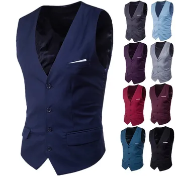 8 Color Men Business Casual Slim Vests Fashion Men Solid Color Single Buttons Vests Fit Male Suit For Nice Spring Autumn S-7XL
8 Color Men Business Casual Slim Vests Fashion Men Solid Color Single Buttons Vests Fit Male Suit For Nice Spring Autumn S-7XL
