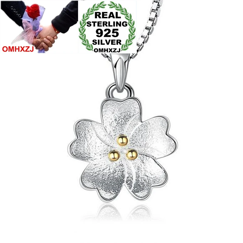 OMHXZJ Wholesale Fashion Cherry Blossom Woman Girl Gift Golden Flower 925 Sterling Silver Pendant Charms PE114 NO Chain Necklace
OMHXZJ Wholesale Fashion Cherry Blossom Woman Girl Gift Golden Flower 925 Sterling Silver Pendant Charms PE114 NO Chain Necklace