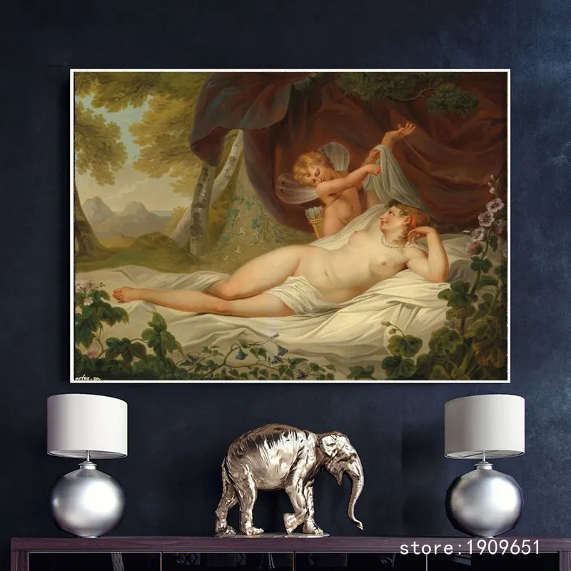 

No frame classical religious figures nude angel canvas printings oil painting printed on cotton home wall art decoration picture