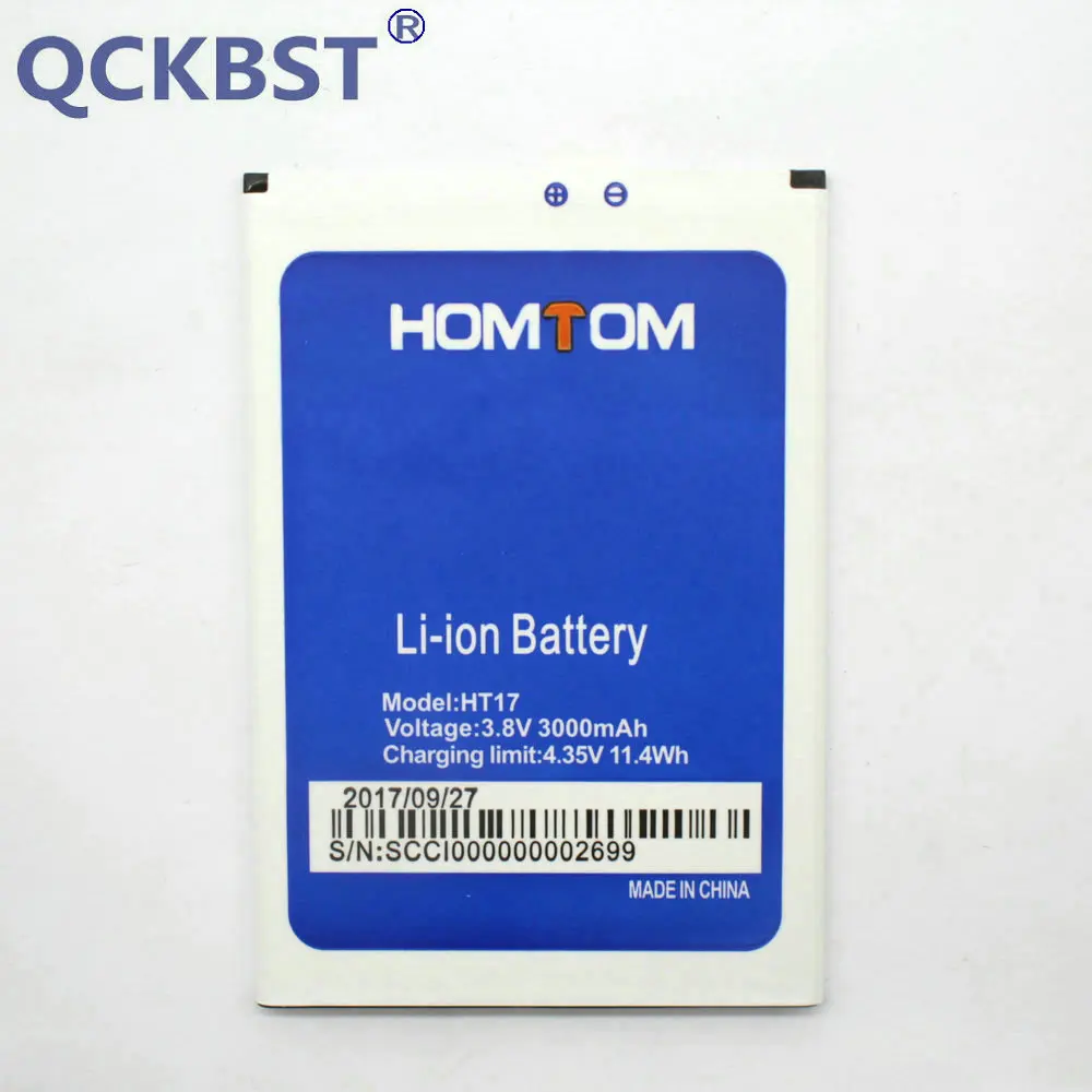 QCKBST 3000mAh HT17 Battery for Homtom HT17 PRO Mobile Phone Batterie In stock +Tracking Code
QCKBST 3000mAh HT17 Battery for Homtom HT17 PRO Mobile Phone Batterie In stock +Tracking Code