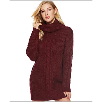 2019 High Collar Sweater Women Autumn Winter Fashion Knit Pullover Sweater Long Sleeve Thread Thick Knit Bottoming Sweater A669
2019 High Collar Sweater Women Autumn Winter Fashion Knit Pullover Sweater Long Sleeve Thread Thick Knit Bottoming Sweater A669