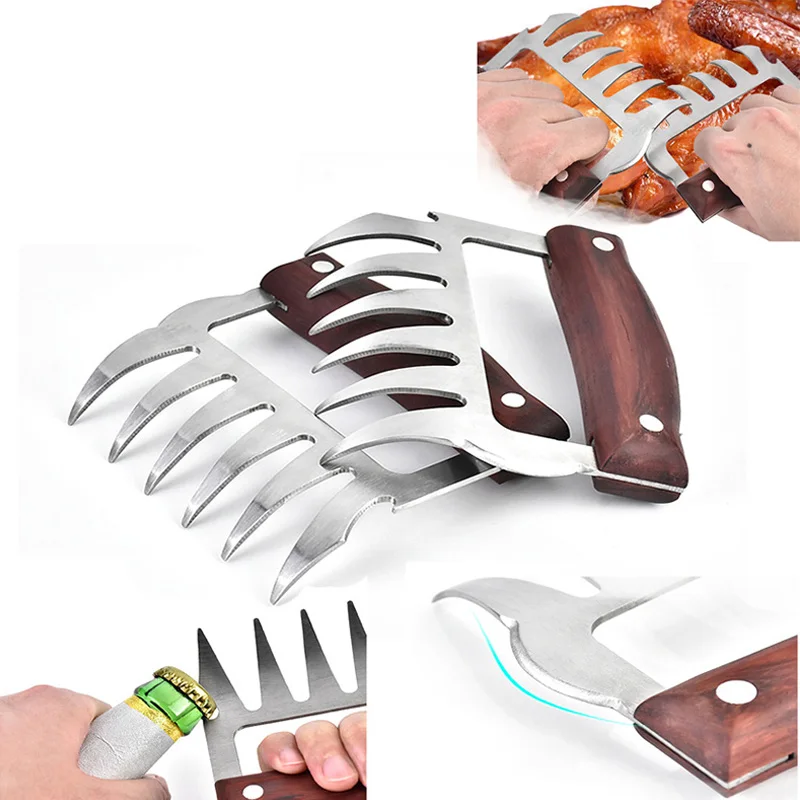 

1PC Stainless Steel Pork Shredder Meat Claws Shredding Meat Shredding Stainless Steel BBQ Forks Multi-Function Cookin