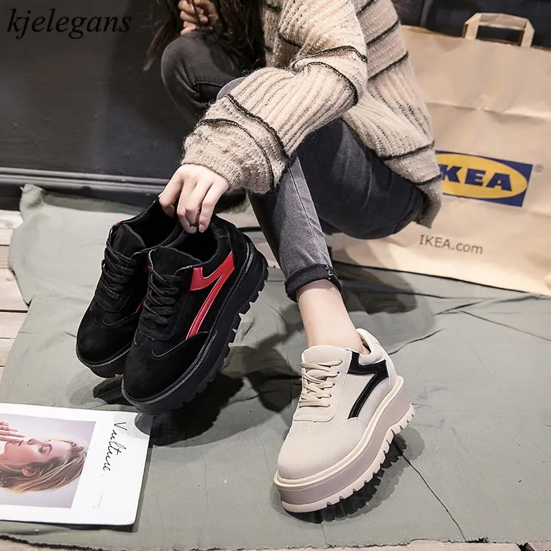 Kjelegans2019 new high top women sneakers lace -up mixed color platform students fashion flat heels 6cm chunky sneakers
Kjelegans2019 new high top women sneakers lace -up mixed color platform students fashion flat heels 6cm chunky sneakers