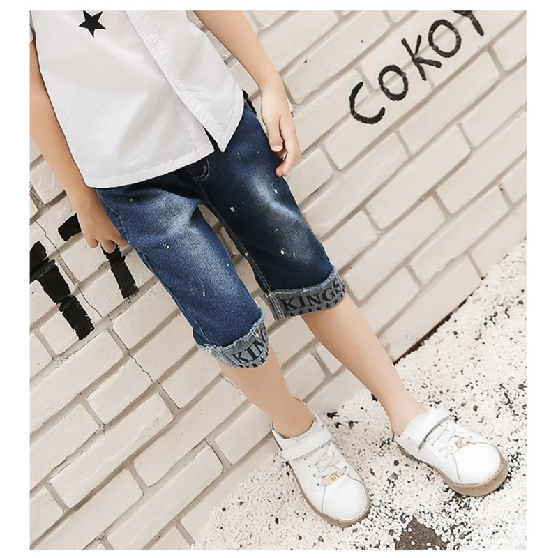 Baby Boys and childrens jeans shorts Pants clothes In the summer Stylish and simple Pure color kids jeans Clothing lrzlyx (14)