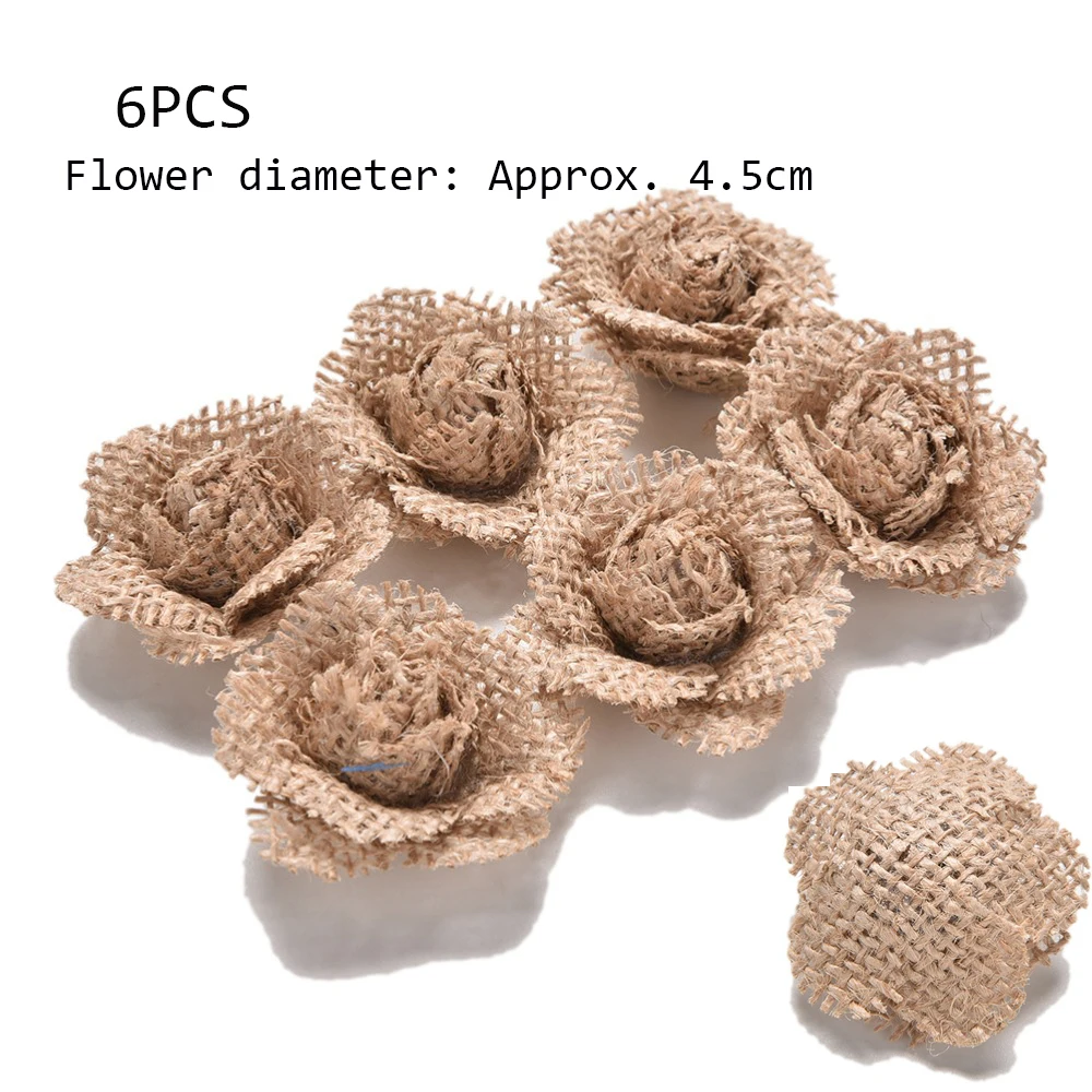 6pcs Vintage Craft DIY Accessories Natural Jute Burlap Hessian Flower Rose Handmade Wedding Decoration Party Decoration
6pcs Vintage Craft DIY Accessories Natural Jute Burlap Hessian Flower Rose Handmade Wedding Decoration Party Decoration
