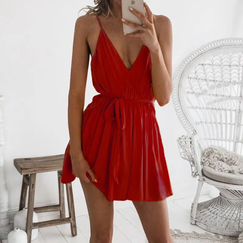2019 Summer Mini Short Dress Women Sexy Beach Dress Female Deep V-neck A Line Party Dress Ladies Backless Dress For Women
2019 Summer Mini Short Dress Women Sexy Beach Dress Female Deep V-neck A Line Party Dress Ladies Backless Dress For Women