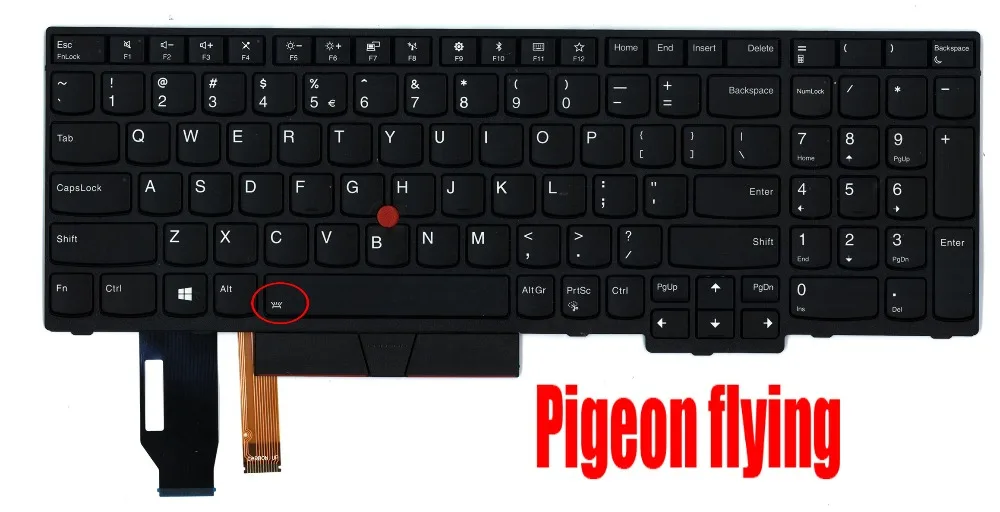 Применяется к новой оригинальной клавиатуре для ноутбука Thinkpad E580 E585 L580 T590 E590 UKE LED