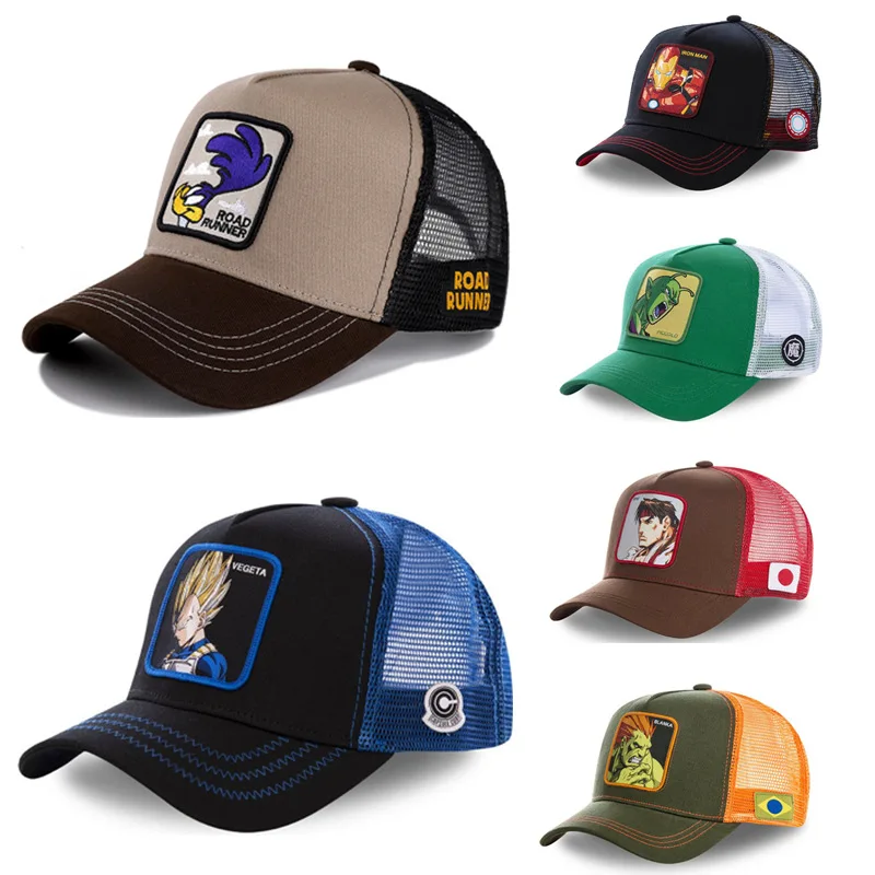 DRAGON BALL MARVEL Snapback Cap Cotton Baseball Cap Men Women Hip Hop Dad Mesh Hat Trucker Dropshipping
DRAGON BALL MARVEL Snapback Cap Cotton Baseball Cap Men Women Hip Hop Dad Mesh Hat Trucker Dropshipping