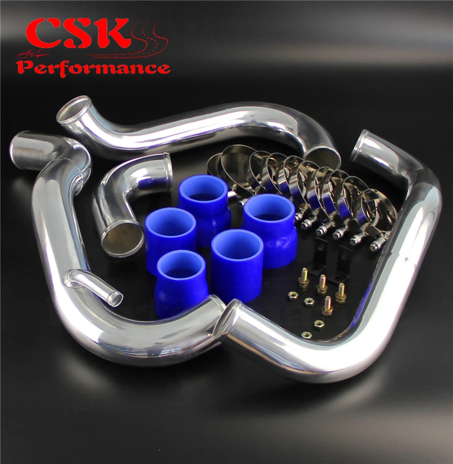 Car & Truck Parts RED 3' TURBO INTERCOOLER PIPING KIT+COUPLER+CLAMPS