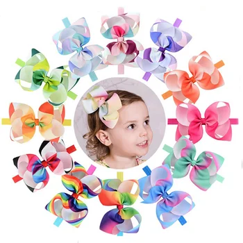 12pcs/lot 6''Rainbow Large Ribbon bowknot baby Girl Plain Ribbon Bow Headband With Elastic Hair Accessories A116
12pcs/lot 6''Rainbow Large Ribbon bowknot baby Girl Plain Ribbon Bow Headband With Elastic Hair Accessories A116