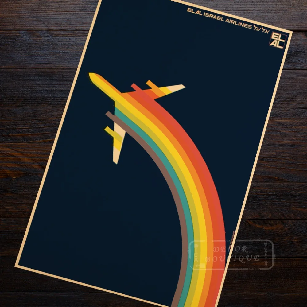 Rainbow poster for EL AL Israel Airlines Landscape Travel Retro Vintage Poster Canvas DIY Wall Art Home Bar Posters Decor
Rainbow poster for EL AL Israel Airlines Landscape Travel Retro Vintage Poster Canvas DIY Wall Art Home Bar Posters Decor