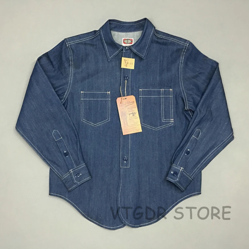 Bob Dong 1930s Selvedge Work Shirt Vintage Men's Pocket Jean Denim Casual Shirts
Bob Dong 1930s Selvedge Work Shirt Vintage Men's Pocket Jean Denim Casual Shirts