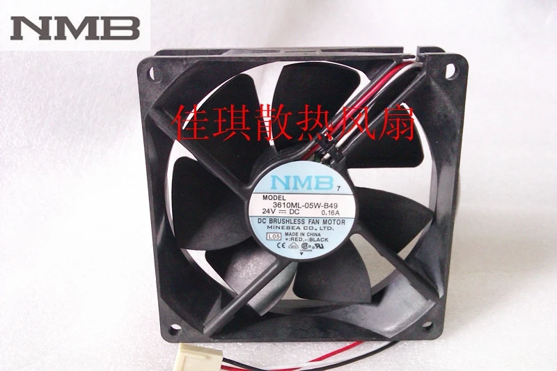 NMB 3610ML-05W-B49 9225 9025 9cm DC 24V 0.16A For Fanuc series 16/18 TA, MA, TB, MB, TC, MC cooling fan
NMB 3610ML-05W-B49 9225 9025 9cm DC 24V 0.16A For Fanuc series 16/18 TA, MA, TB, MB, TC, MC cooling fan