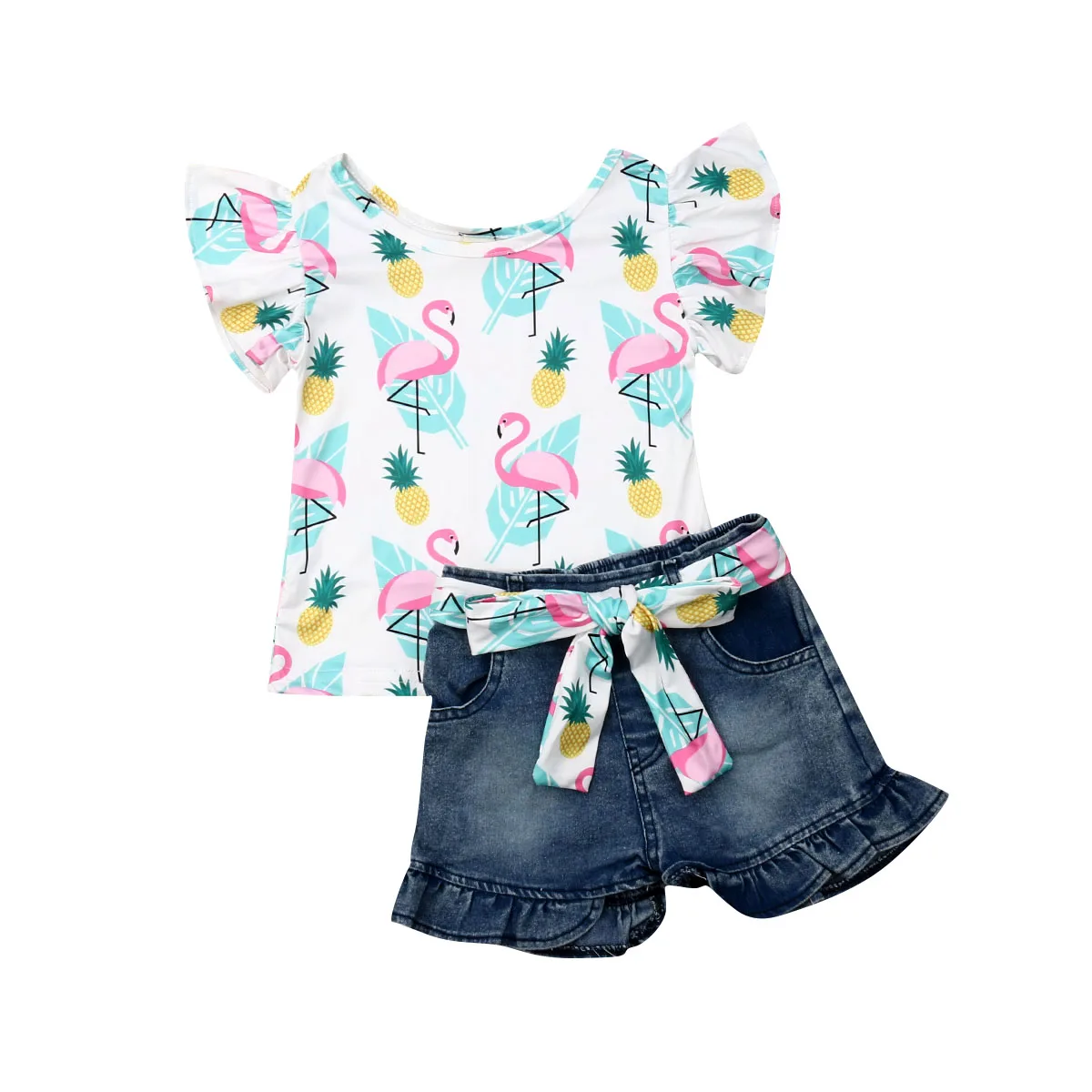 Pudcoco Kids Baby Girls Flamingo Tops T-shirt Denim Pants Shorts Outfits Summer Children Girls Set Baby Clothes
Pudcoco Kids Baby Girls Flamingo Tops T-shirt Denim Pants Shorts Outfits Summer Children Girls Set Baby Clothes