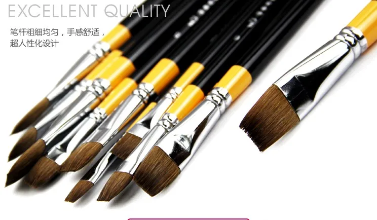 1pc Paint Brushflat wolf hair brush Propylene watercolor acrylic oil painting brush art painting brush 0.4~2.6cm AHB006
1pc Paint Brushflat wolf hair brush Propylene watercolor acrylic oil painting brush art painting brush 0.4~2.6cm AHB006